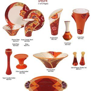 4 David Tutera DESIRE TALL MUGS  Brand New